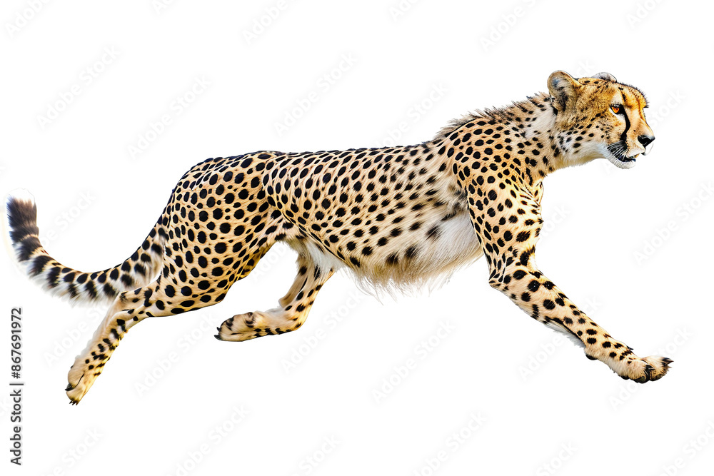 moving cheetah in motion isolated on clear transparent background moving cheetah in motion isolated on clear transparent background