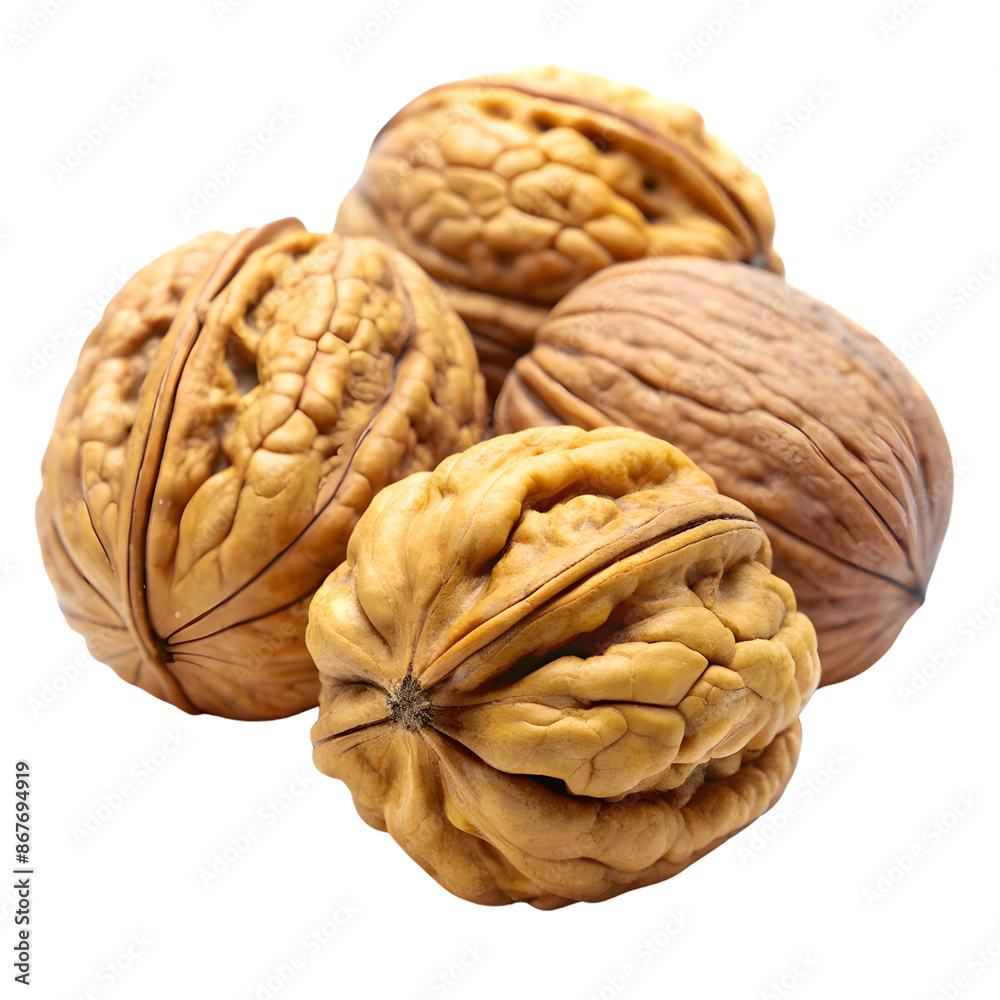 Close-up of Whole Walnuts on Dark Background Close-up of Whole Walnuts on Dark Background