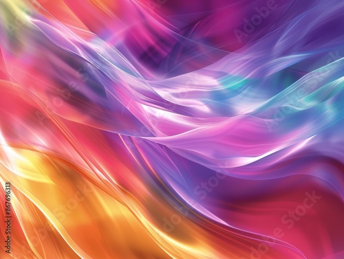 Wallpaper Mural Abstract Swirling Colors, Vibrant Hues of Purple, Pink, Blue, and Yellow, Digital Art Background Torontodigital.ca