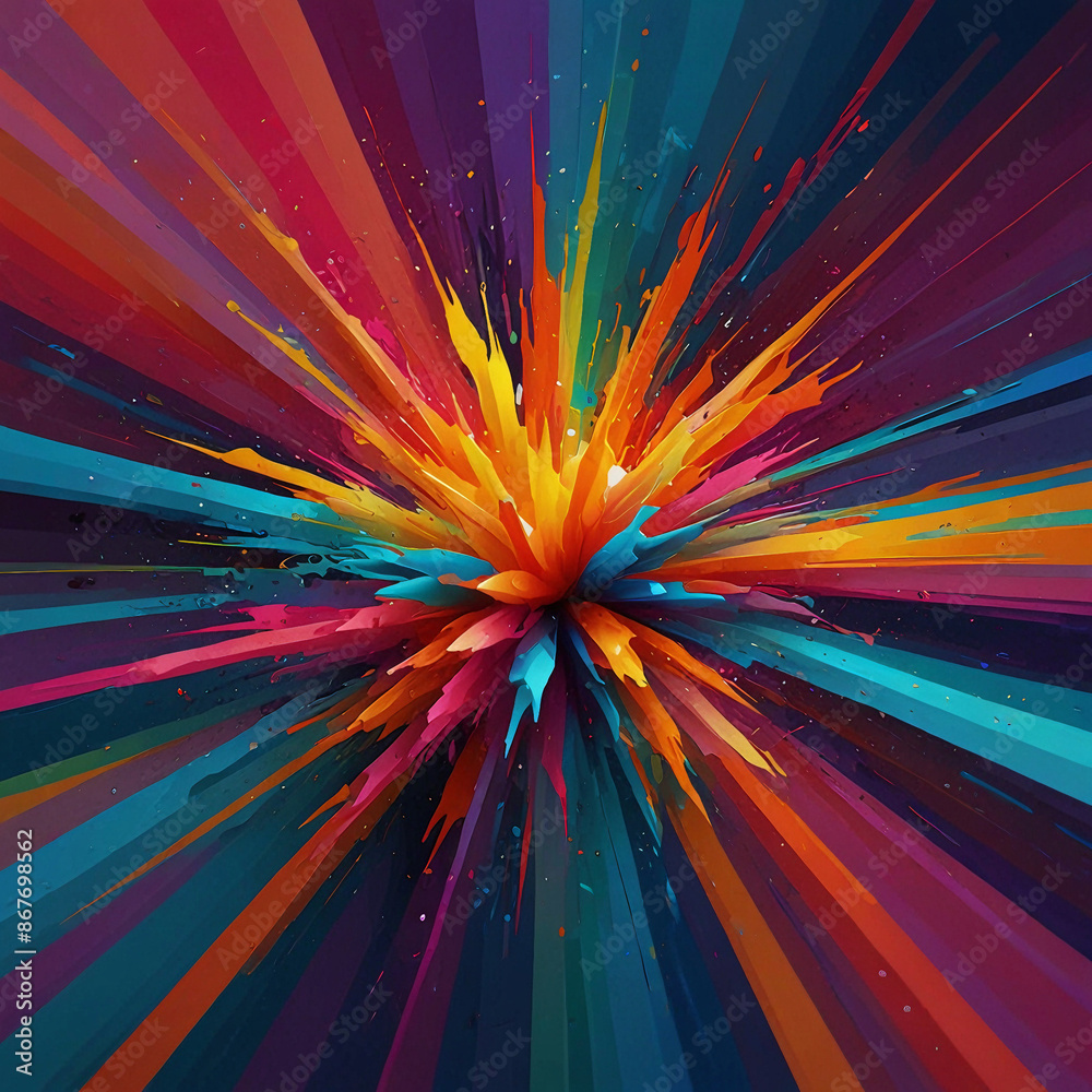 an Image Bursting with Vibrant Colors and Graphic Design Elements an Image Bursting with Vibrant Colors and Graphic Design Elements