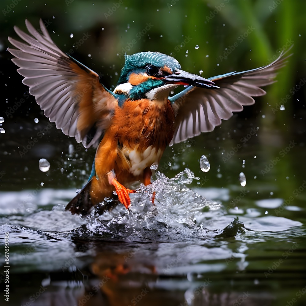 Obraz premium green winged teal