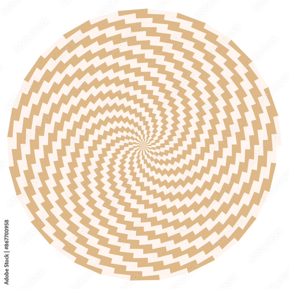Fototapeta premium An abstract retro psychedelic spiral shape design element.