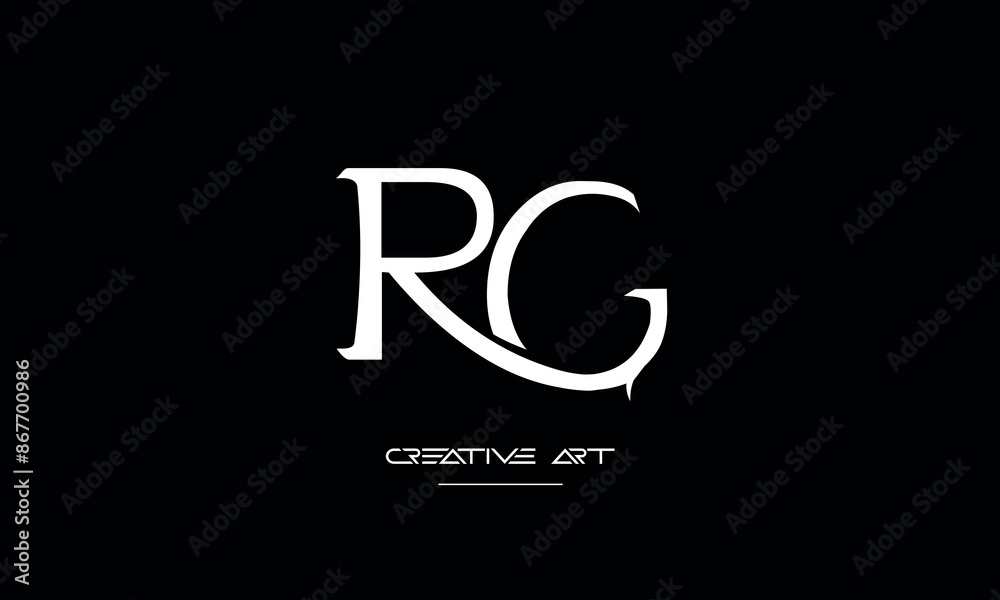 GR, RG, G, R abstract letters logo monogram GR, RG, G, R abstract letters logo monogram