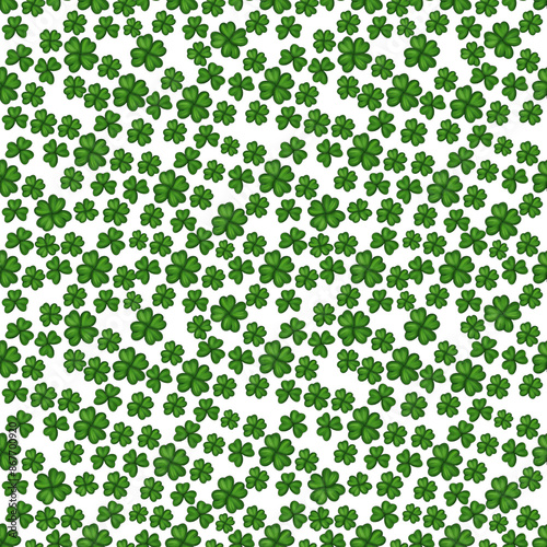 Shamrock and Green Clover Leaf Pattern | Modern Minimalistic Design