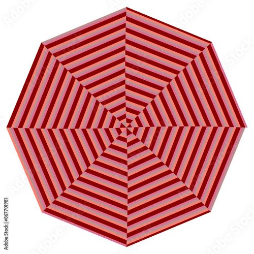 An abstract retro psychedelic spiral shape design element.