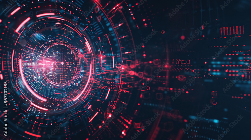 Obraz premium masthead background image on cybersecurity theme