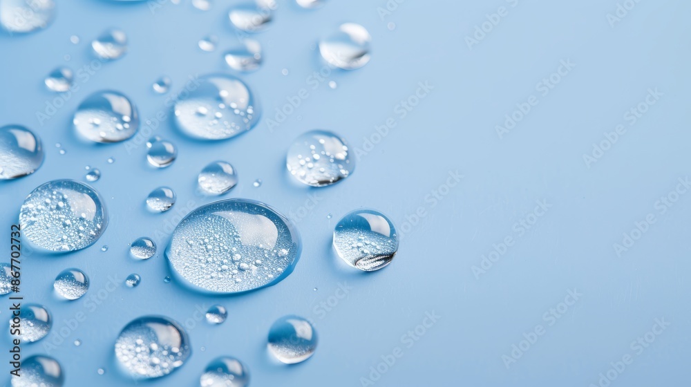 water drops on blue background water drops on blue background