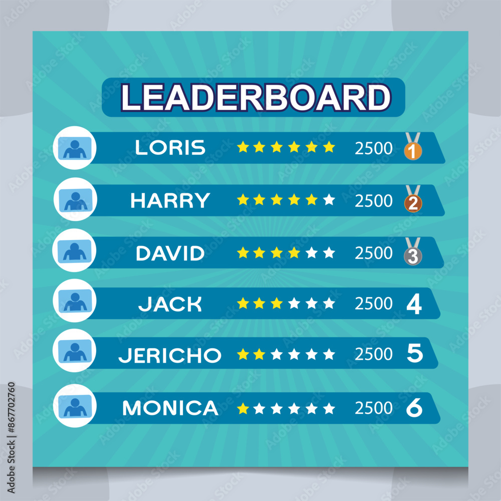 Obraz premium game leaderboard with abstract background 