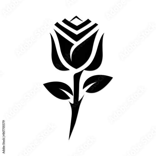 black rose vector isolated on Transparent background