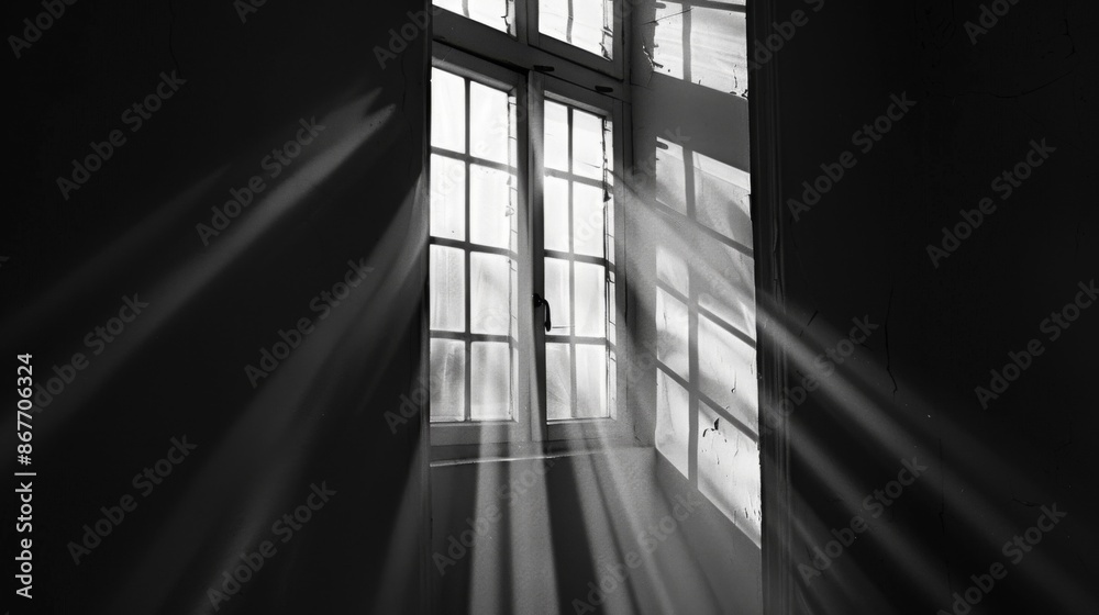 Window light in the room background illustration generated by ai Window light in the room background illustration generated by ai