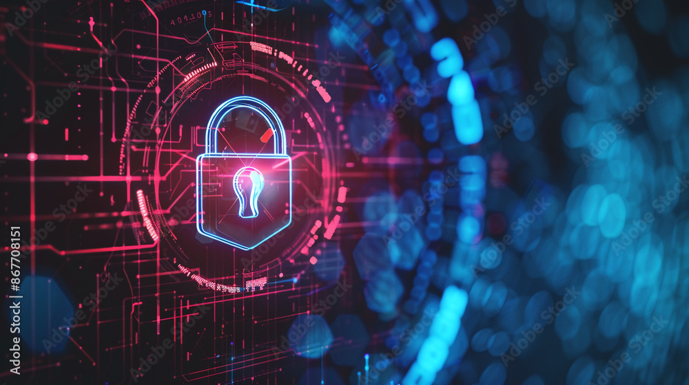 Obraz premium masthead background image on cybersecurity theme