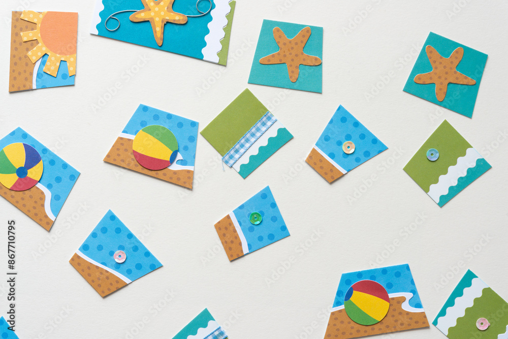 paper tiles with patterns on blank paper paper tiles with patterns on blank paper