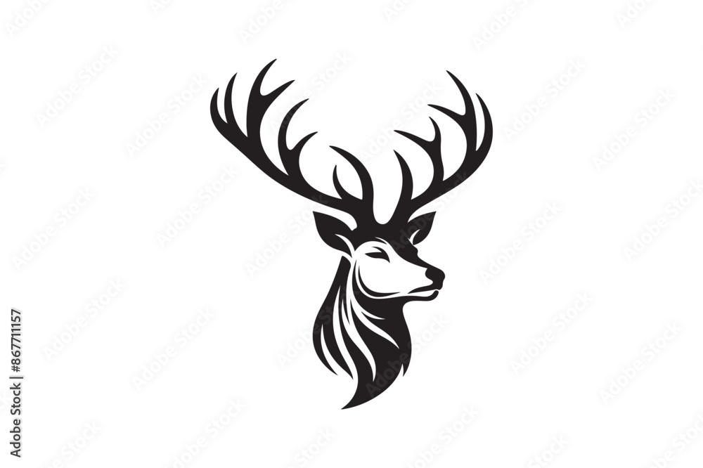 Dear head Silhouette vector Illustration Dear head Silhouette vector Illustration