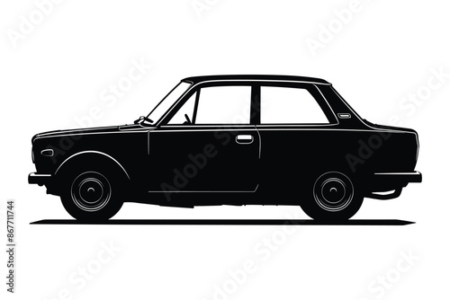 1968 Datsun 510 silhouette vector