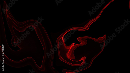 4K Abstract red gas or smoke clouds are on a dark background. Use this graphic of an abstract background as a backdrop.
