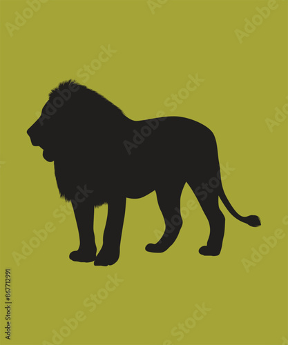 Lion , Silhouettes Lion SVG, black and white lion vector