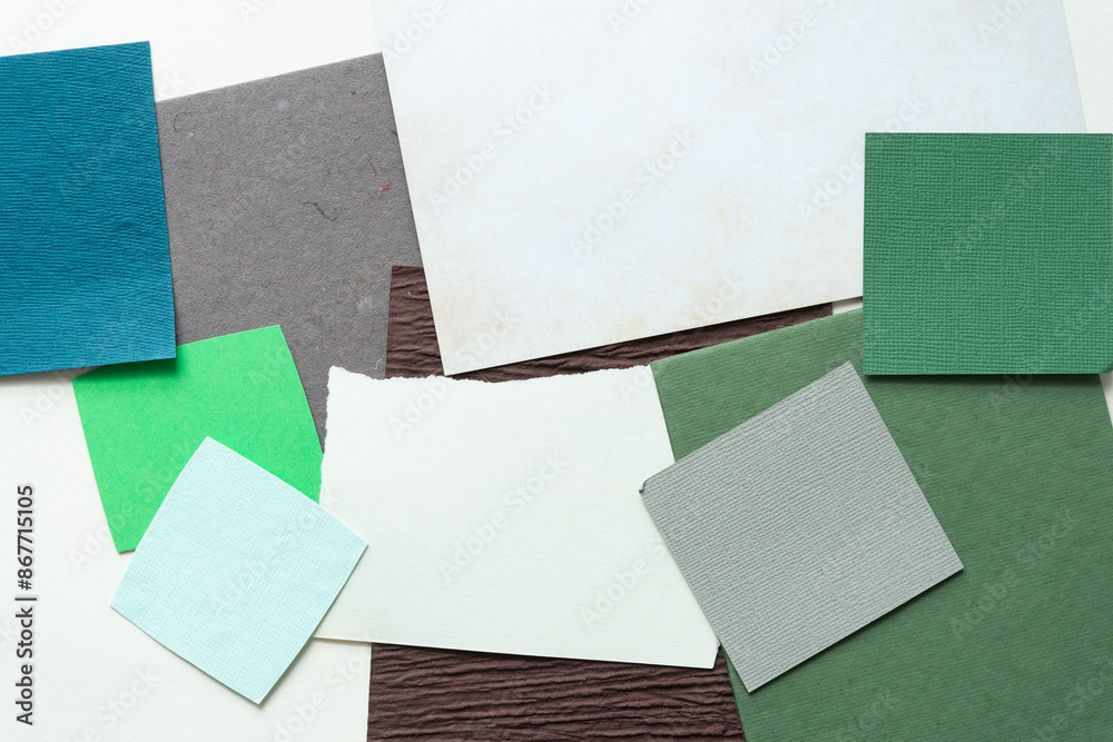 blank paper cards randomly arranged blank paper cards randomly arranged
