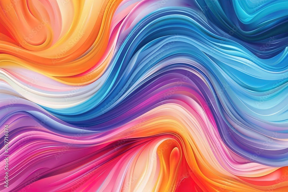 Whimsical wind harmony background with abstract colorful patterns