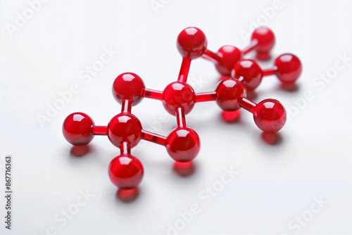Detailed Molecular Structure of Phenylalanine on Clean White Background. Scientific Chemical Model Concept.