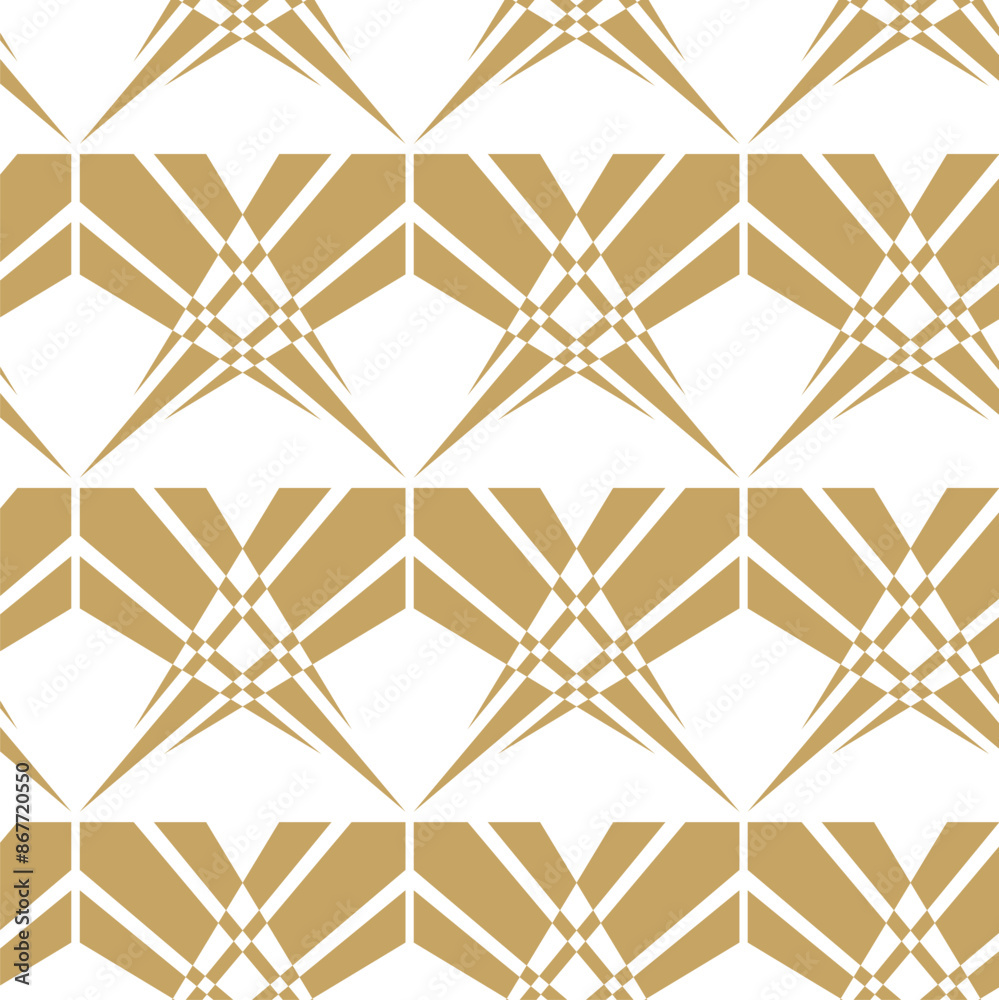 Abstract geometric pattern with stripes, lines. Seamless vector background. White and gold ornament. Modern reticulated graphic design. Abstract geometric pattern with stripes, lines. Seamless vector background. White and gold ornament. Modern reticulated graphic design.