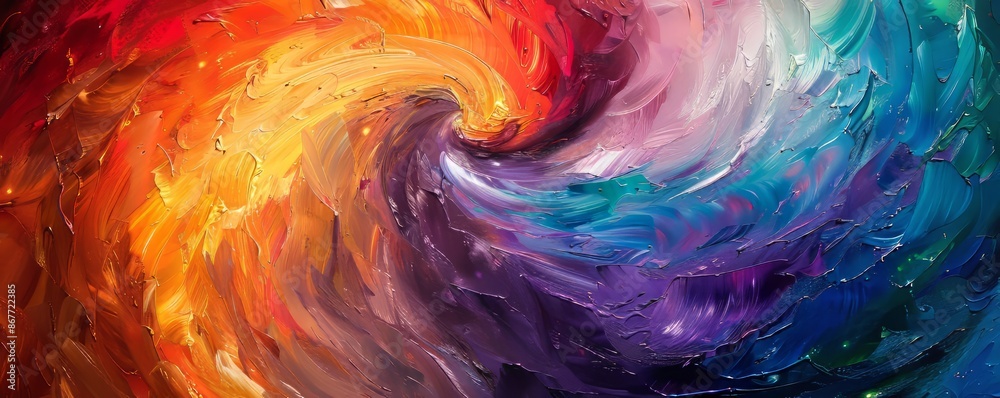 A swirl of vibrant colors blending together, creating a mesmerizing pattern. A swirl of vibrant colors blending together, creating a mesmerizing pattern.