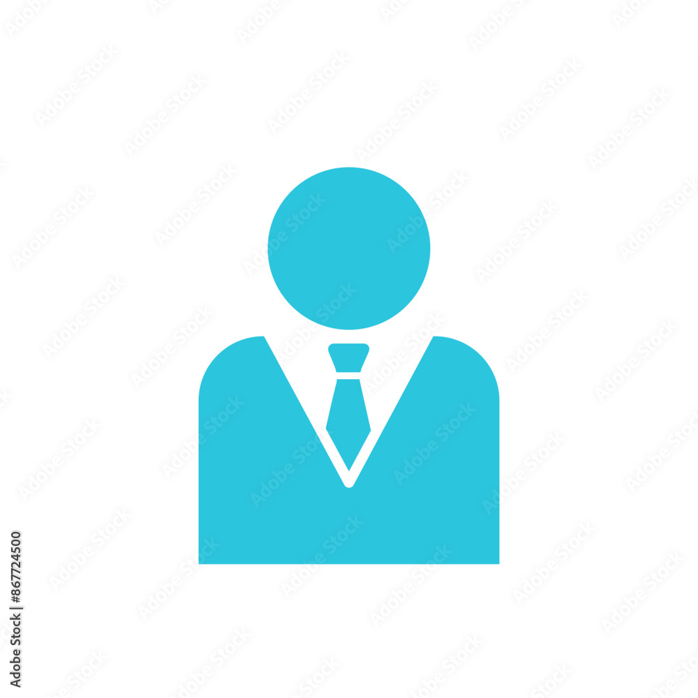 Business man icon. Isolated on white background. From blue icon set. Business man icon. Isolated on white background. From blue icon set.
