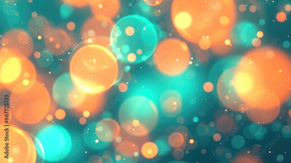 Abstract Light Patterns in Teal and Orange Abstract Light Patterns in Teal and Orange