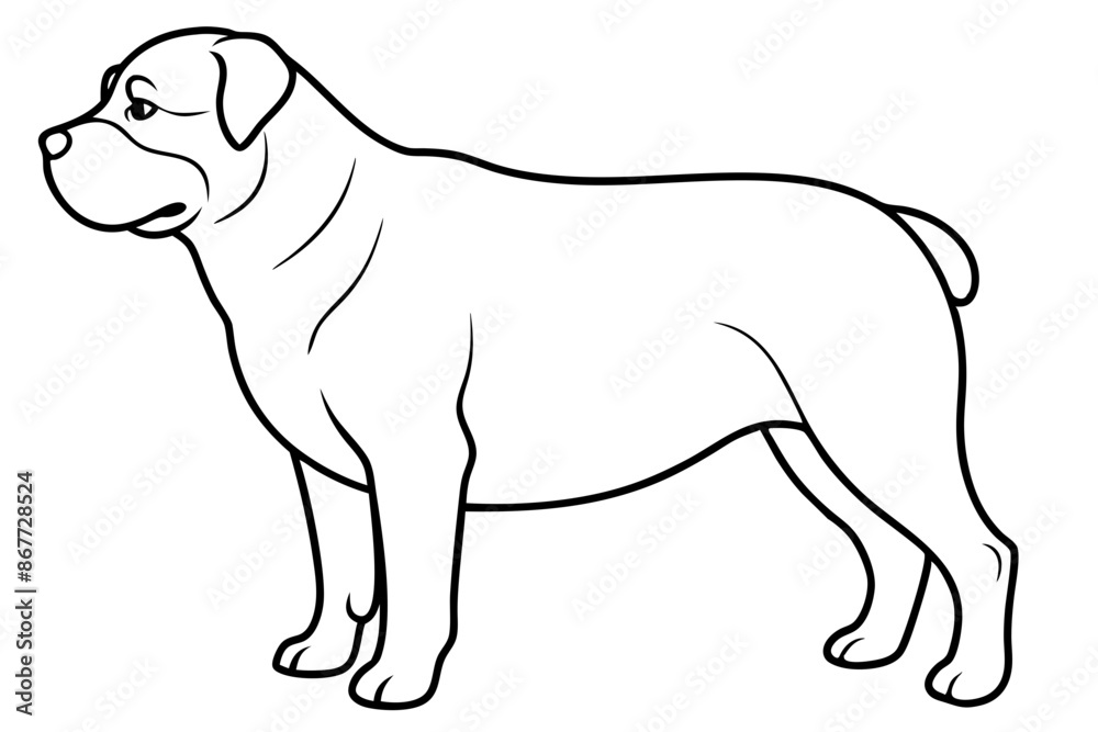 A cute fat dog silhouette vector illustration A cute fat dog silhouette vector illustration