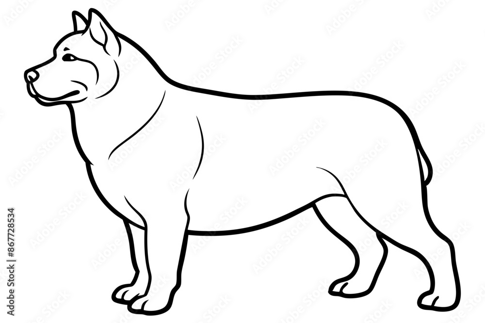 A cute fat dog silhouette vector illustration A cute fat dog silhouette vector illustration