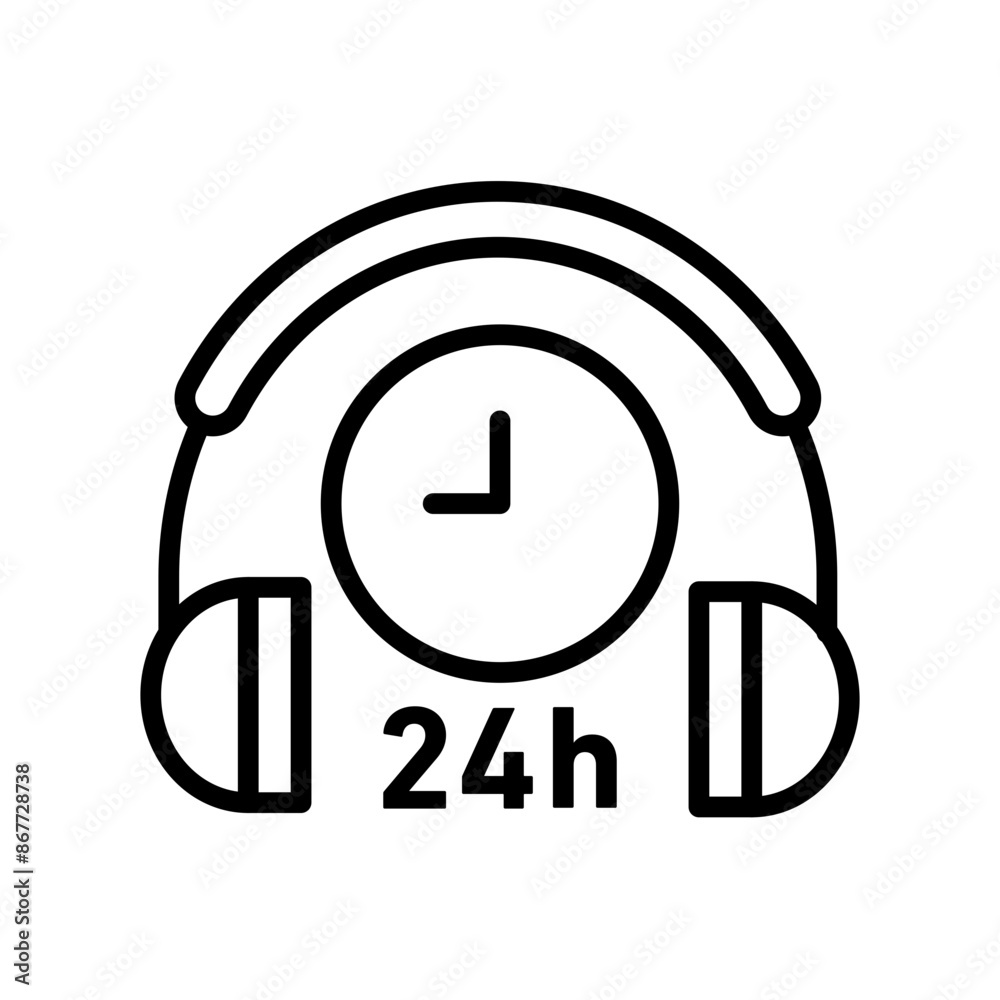 24 Hours Support or Service Icon Set Customer Assistance Illustrations for Business and IT 24 Hours Support or Service Icon Set Customer Assistance Illustrations for Business and IT
