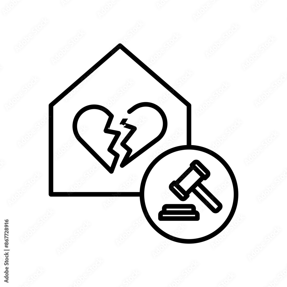 Divorce Icon Set Legal Separation Illustrations for Family Law and Counseling Divorce Icon Set Legal Separation Illustrations for Family Law and Counseling