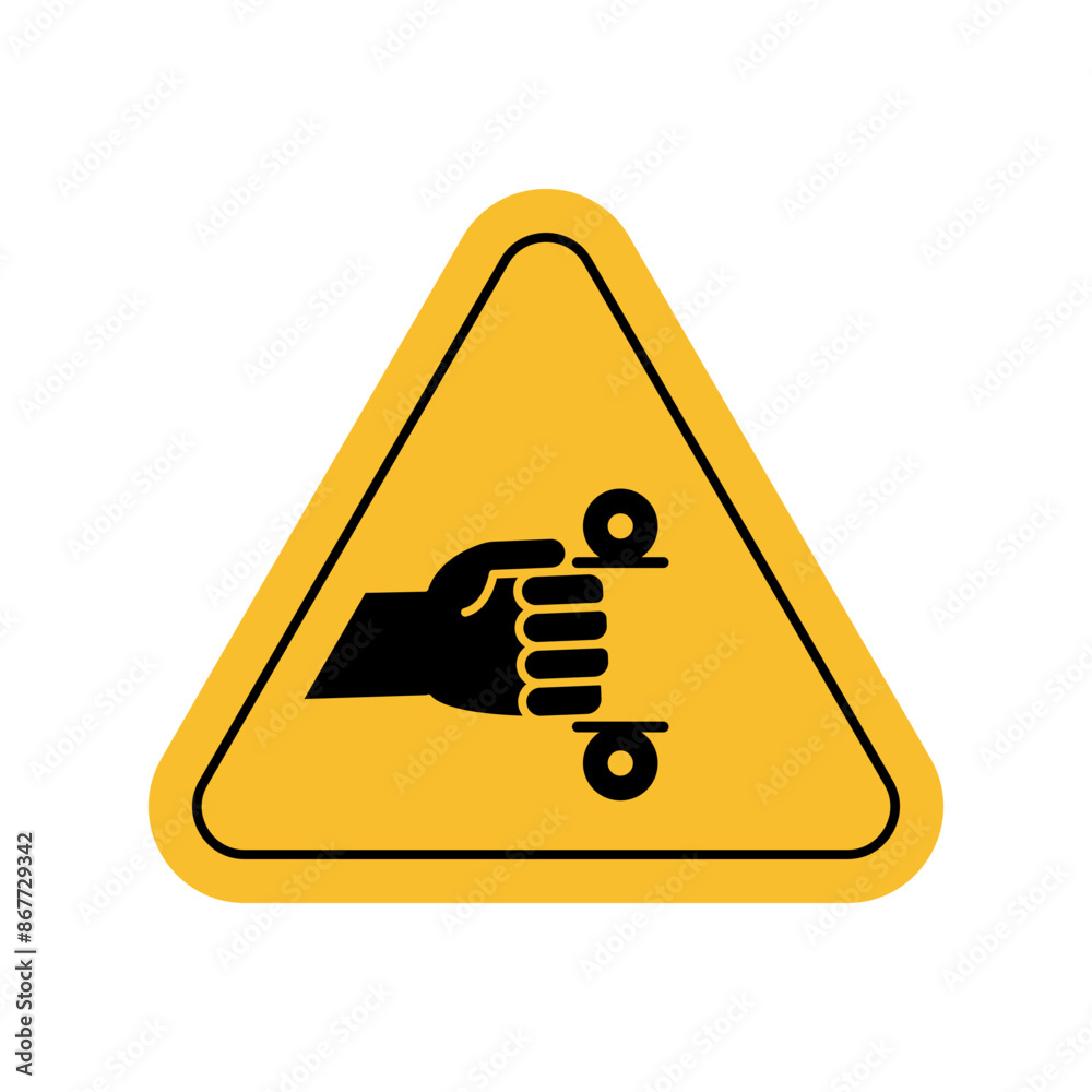 Pinched Warn Sign Icon Set Safety Illustrations for Workplace and Industrial Use Pinched Warn Sign Icon Set Safety Illustrations for Workplace and Industrial Use