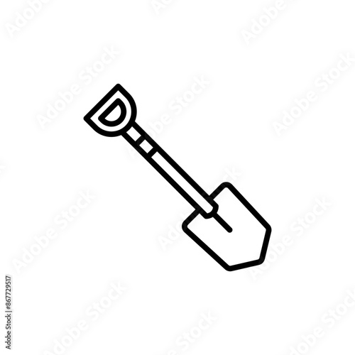 Shovel Icon Set Digging Tool Illustrations for Gardening and Excavation