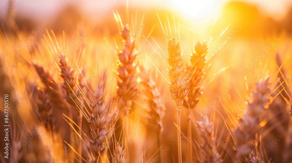 Close up Macro Photography of Wheat Field at Sunset Close up Macro Photography of Wheat Field at Sunset