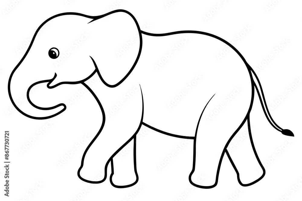 baby-elephant silhouette vector illustration baby-elephant silhouette vector illustration