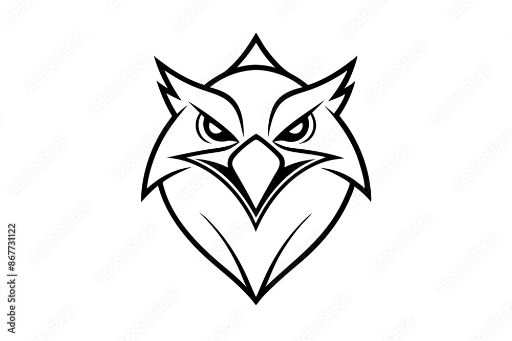 bird face logo silhouette vector illustration bird face logo silhouette vector illustration