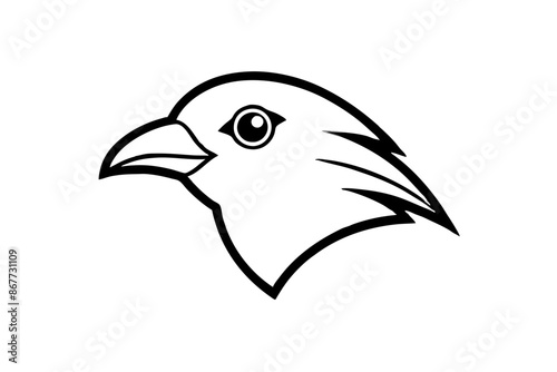  bird face logo silhouette vector illustration photo