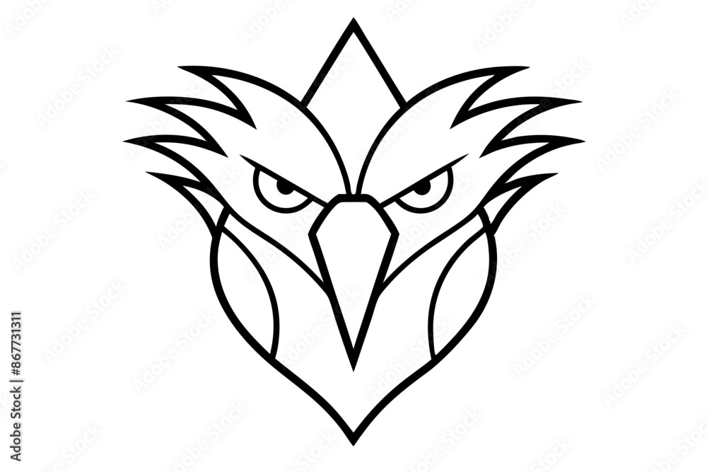 bird face logo silhouette vector illustration bird face logo silhouette vector illustration