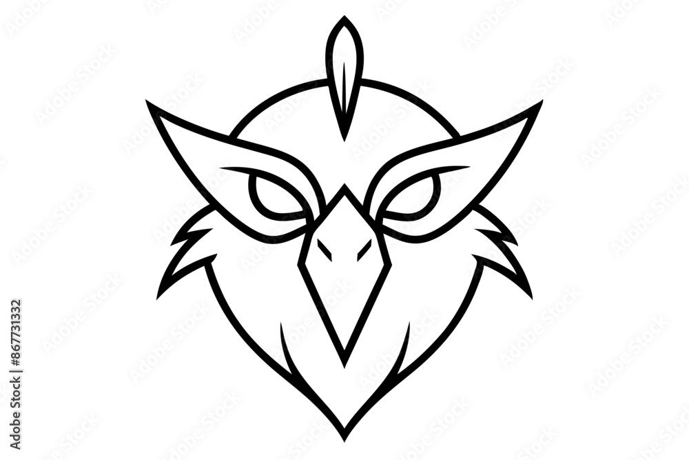 bird face logo silhouette vector illustration bird face logo silhouette vector illustration