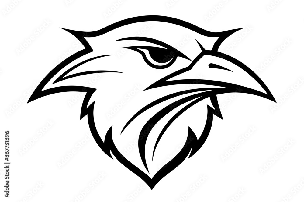 Obraz premium bird face logo silhouette vector illustration
