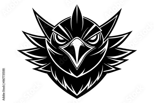 bird face logo silhouette vector illustration