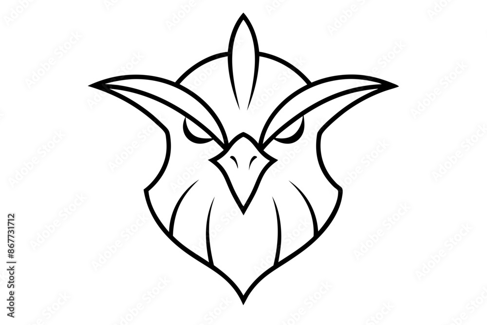 bird face logo silhouette vector illustration bird face logo silhouette vector illustration