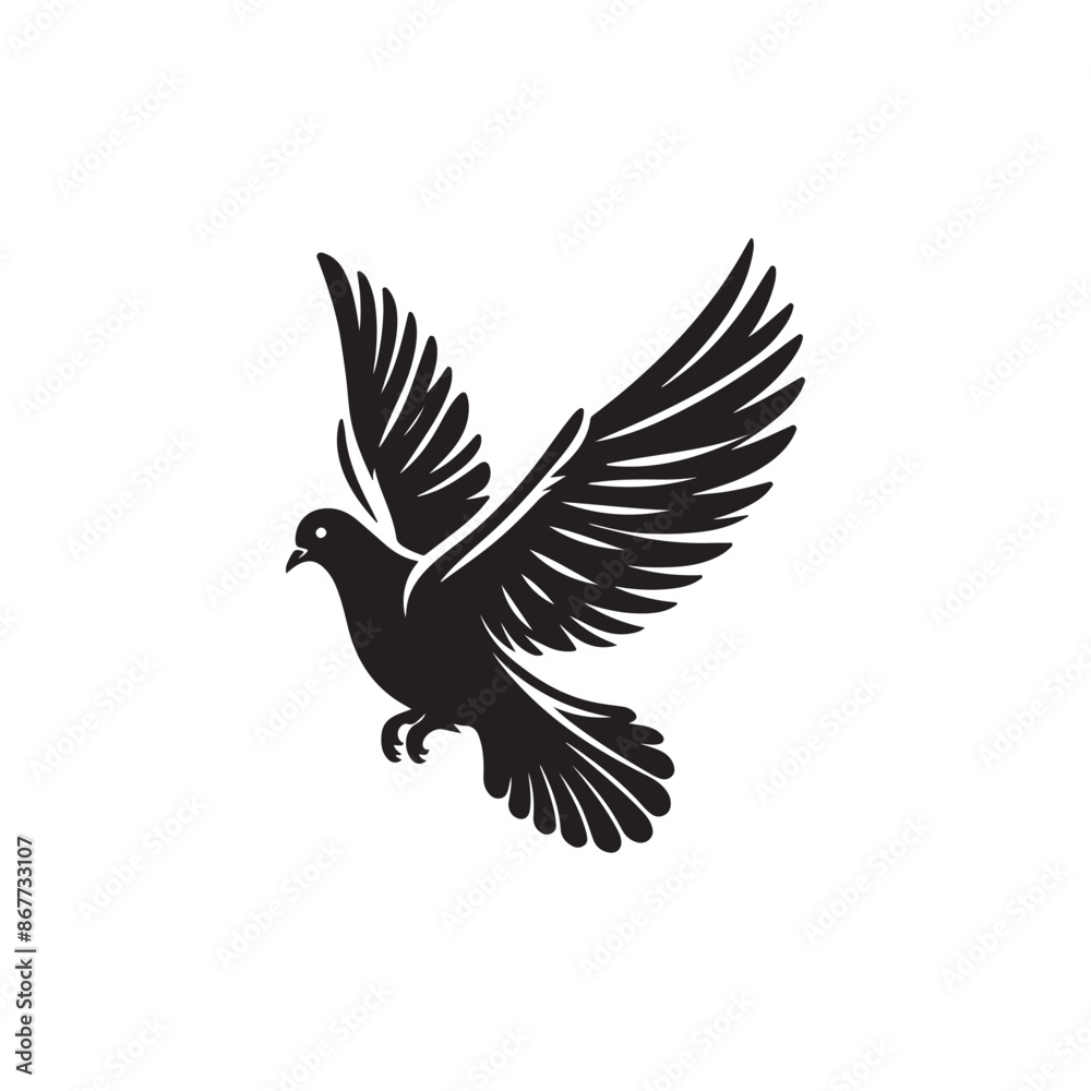 Flying dove Vector illustration Flying dove Vector illustration