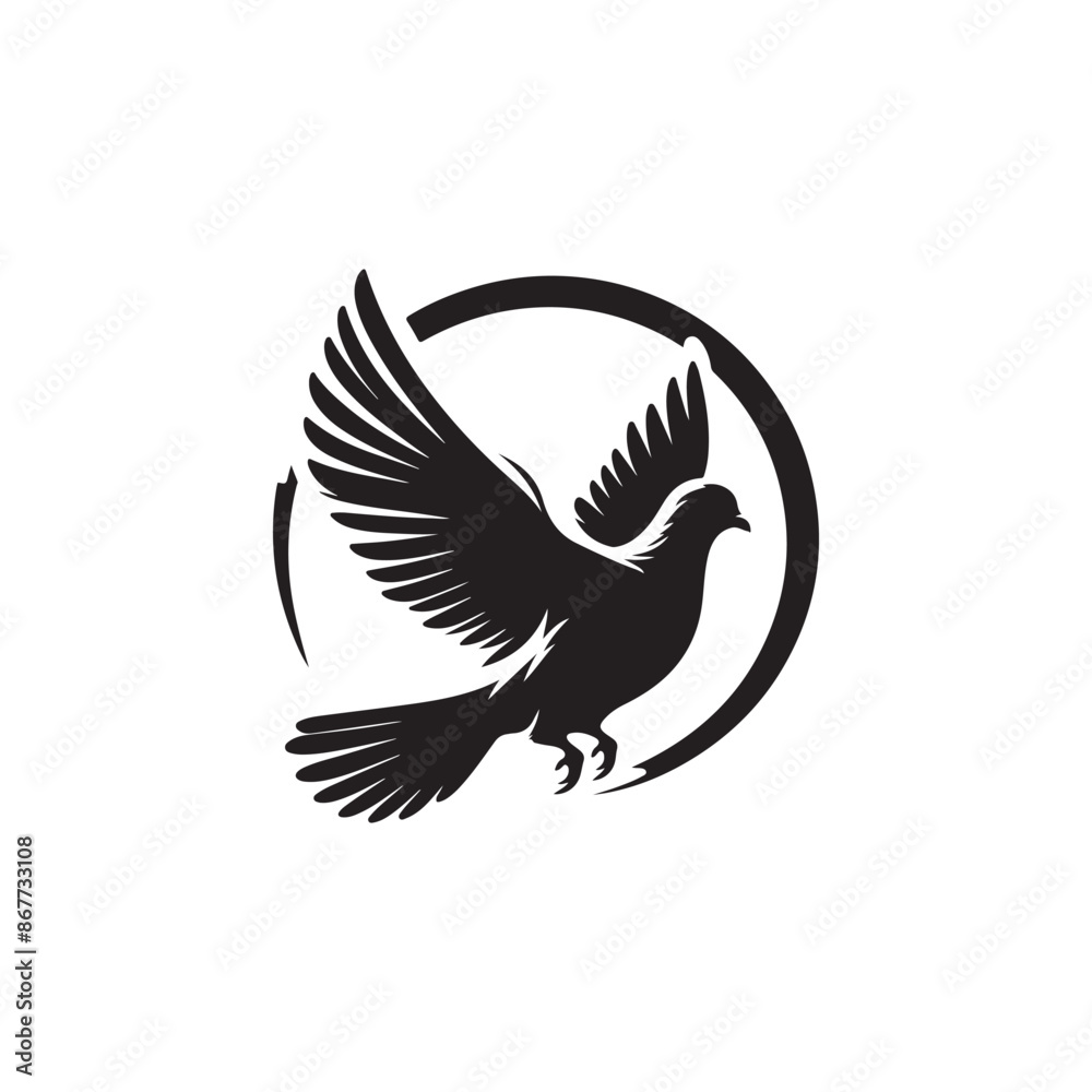 Obraz premium Flying dove Vector illustration