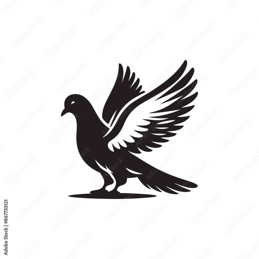 Fototapeta premium Flying dove Vector illustration