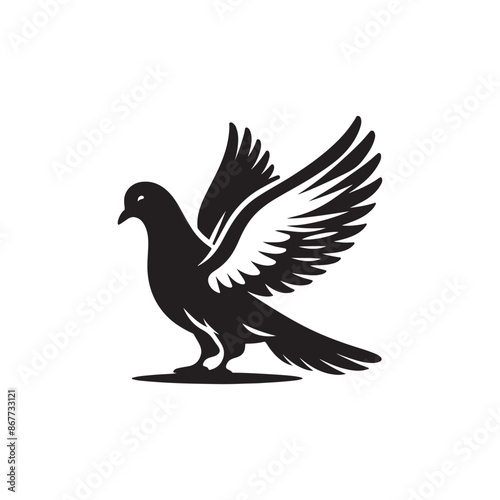 Flying dove Vector illustration