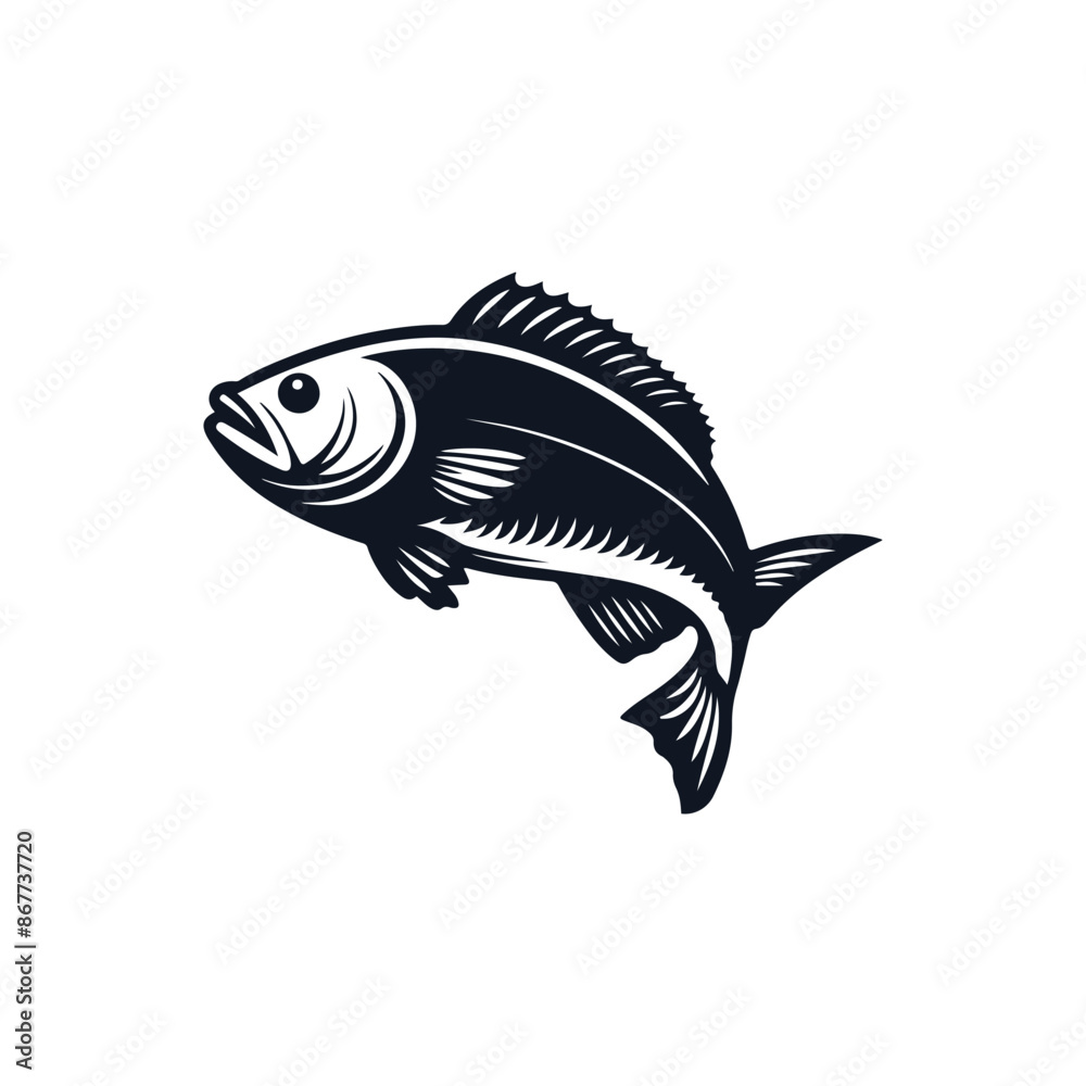 Salmon or trout fish icons of vector design Salmon fish silhouette in vector illustration Salmon or trout fish icons of vector design Salmon fish silhouette in vector illustration