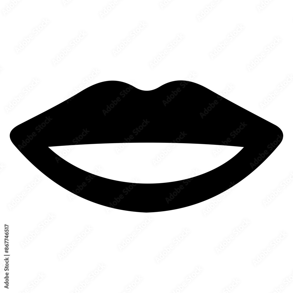 Stylized black lips Stylized black lips