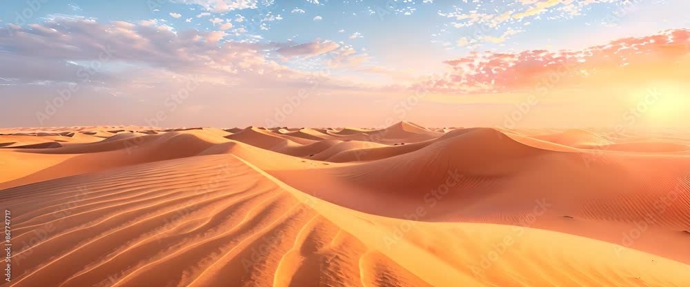 Beautiful sand dunes in the Sahara desert Beautiful sand dunes in the Sahara desert