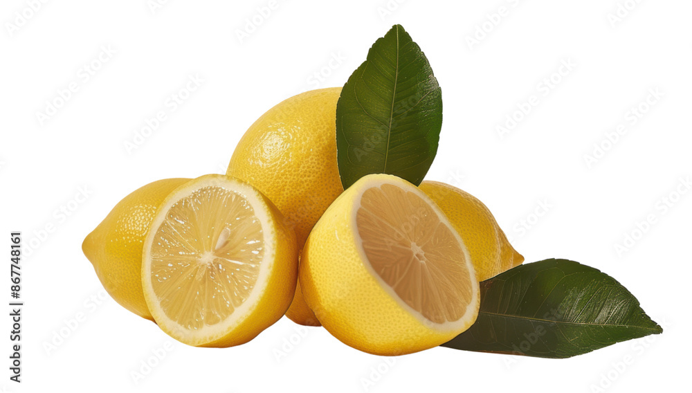 lemons with leaves Yellow Fresh ingredient front view isolated white background lemons with leaves Yellow Fresh ingredient front view isolated white background